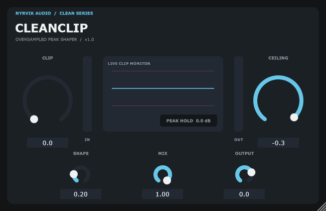 NYRVIK CleanClip clipping plugin interface